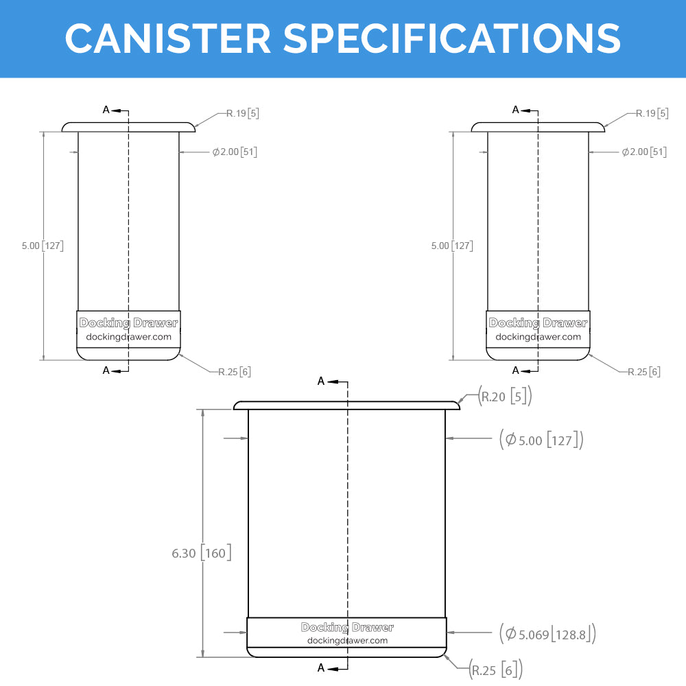 Docking Drawer Capped Canisters