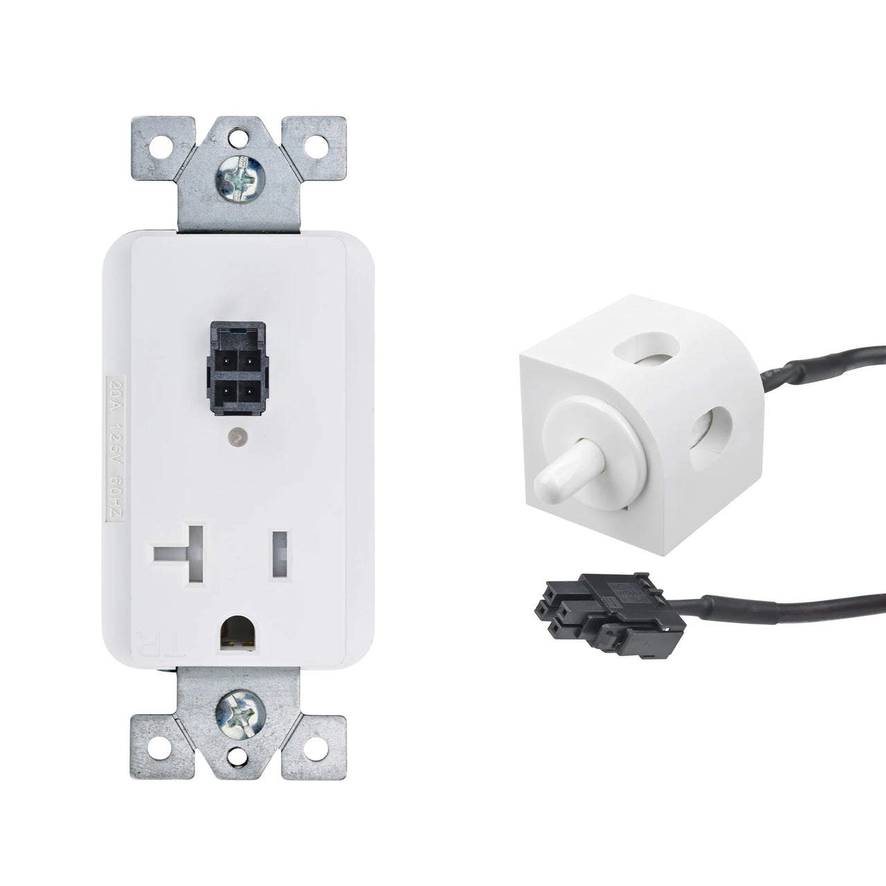 Safety Interlock Outlet with Corner Mount Switch