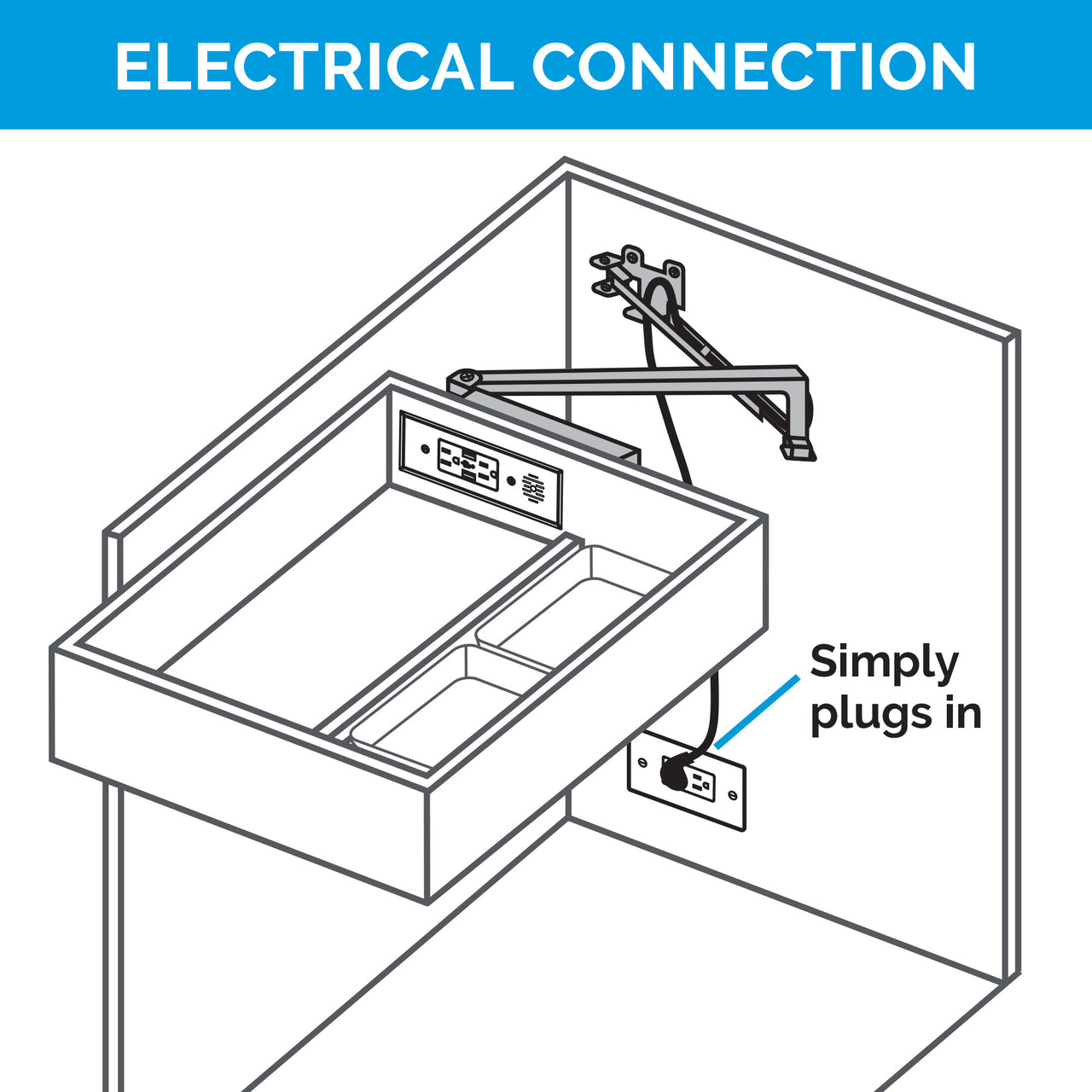 Preconfigured Vanity Drawer for Framed Cabinets