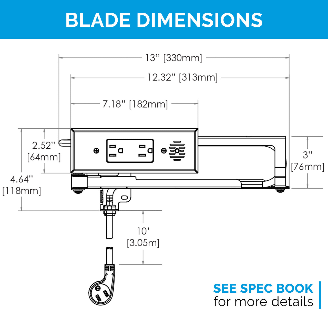 15 amp Blade Series with 10' Cords