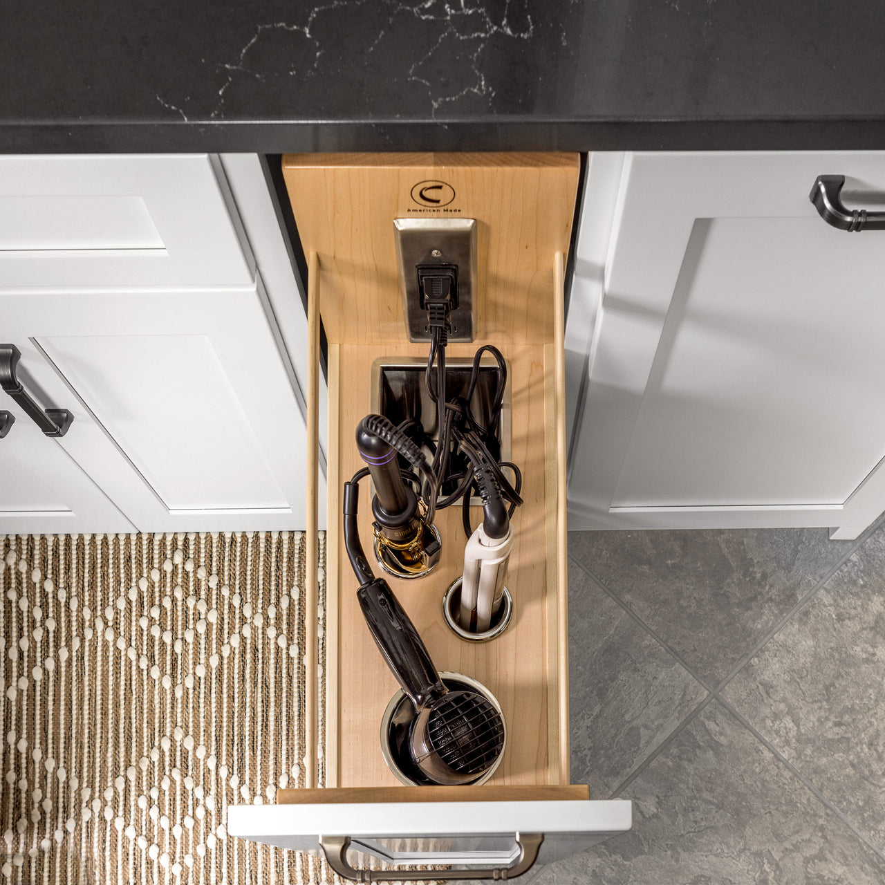 bathroom vanity drawer outlet - Century Vanity Organizer featuring Docking Drawer Blade outlet