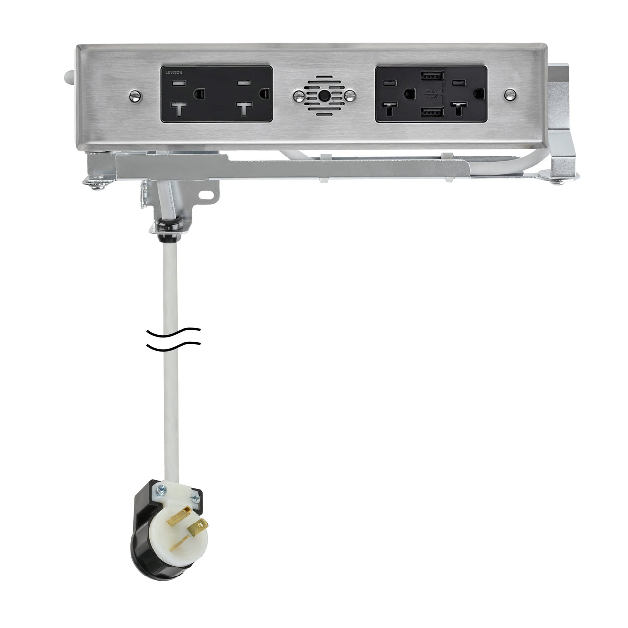 20 amp Blade Duo Outlet stainless steel variant