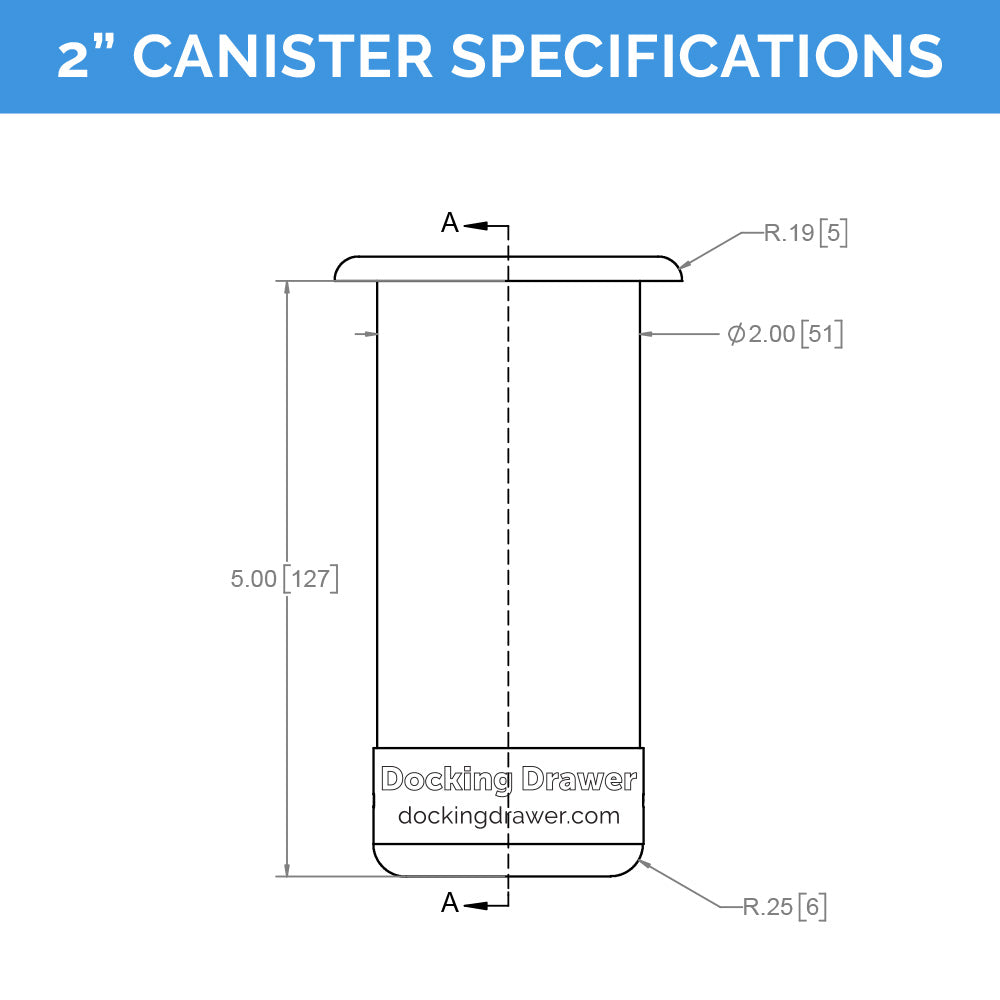 Diagram of 2-inch canister specifications