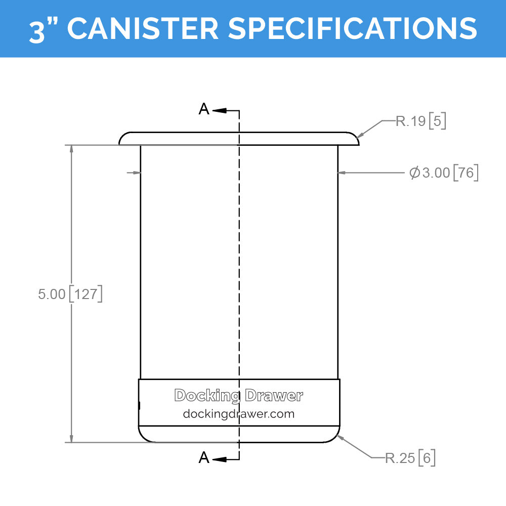 Diagram of 3-inch canister specifications