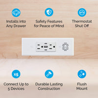 Thumbnail for 15 amp Blade In Drawer Outlet