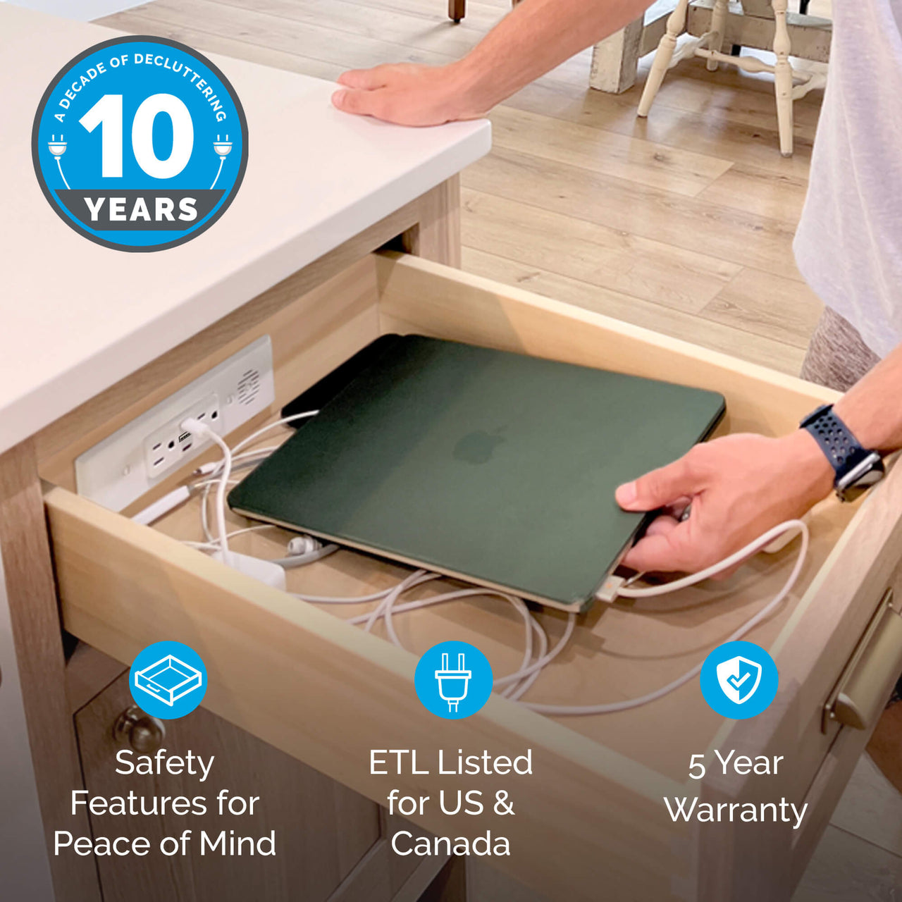 15 amp Blade In Drawer Outlet