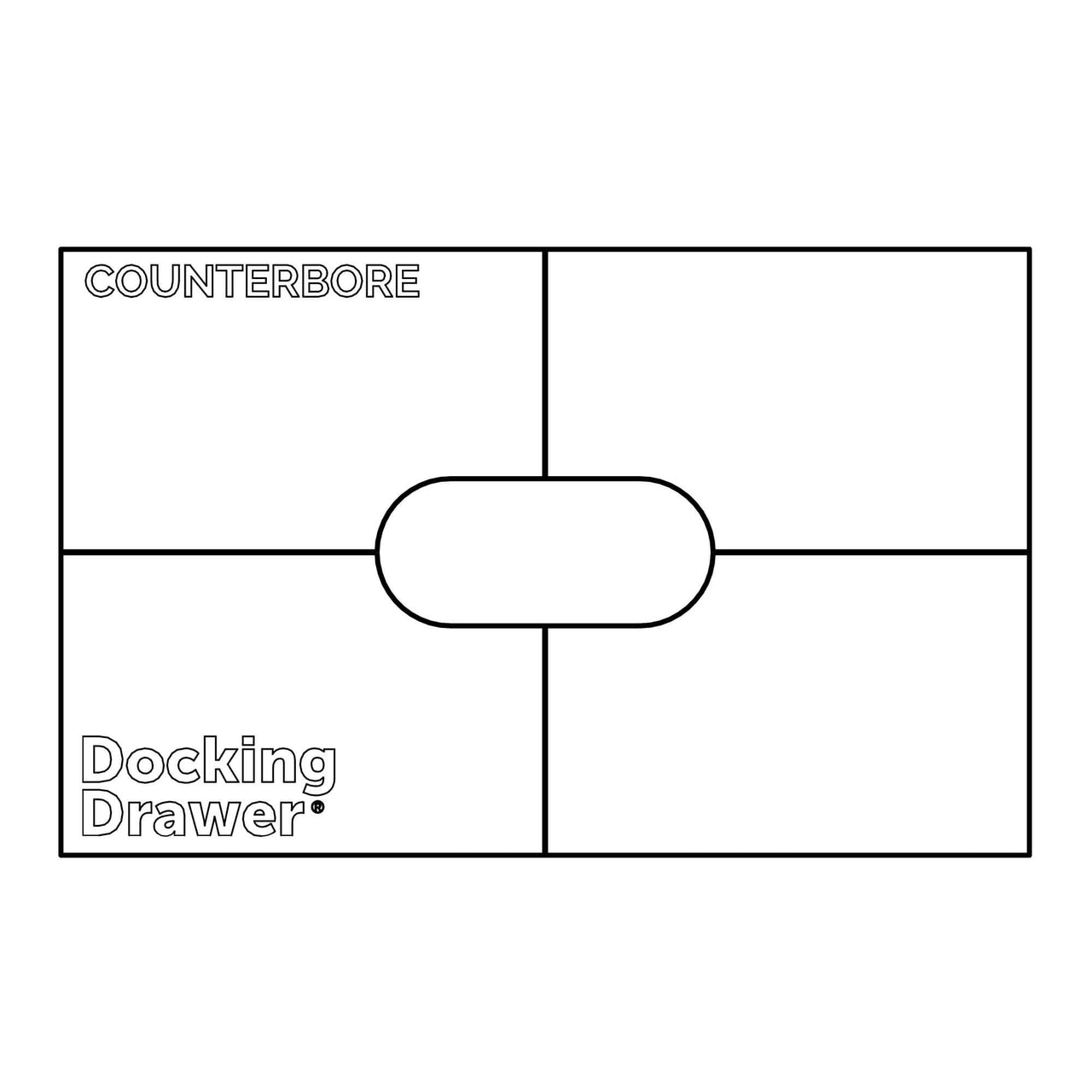 Counterbore Duplex Jig Template for Prado Unifit Duplex Outlets | DXF Download
