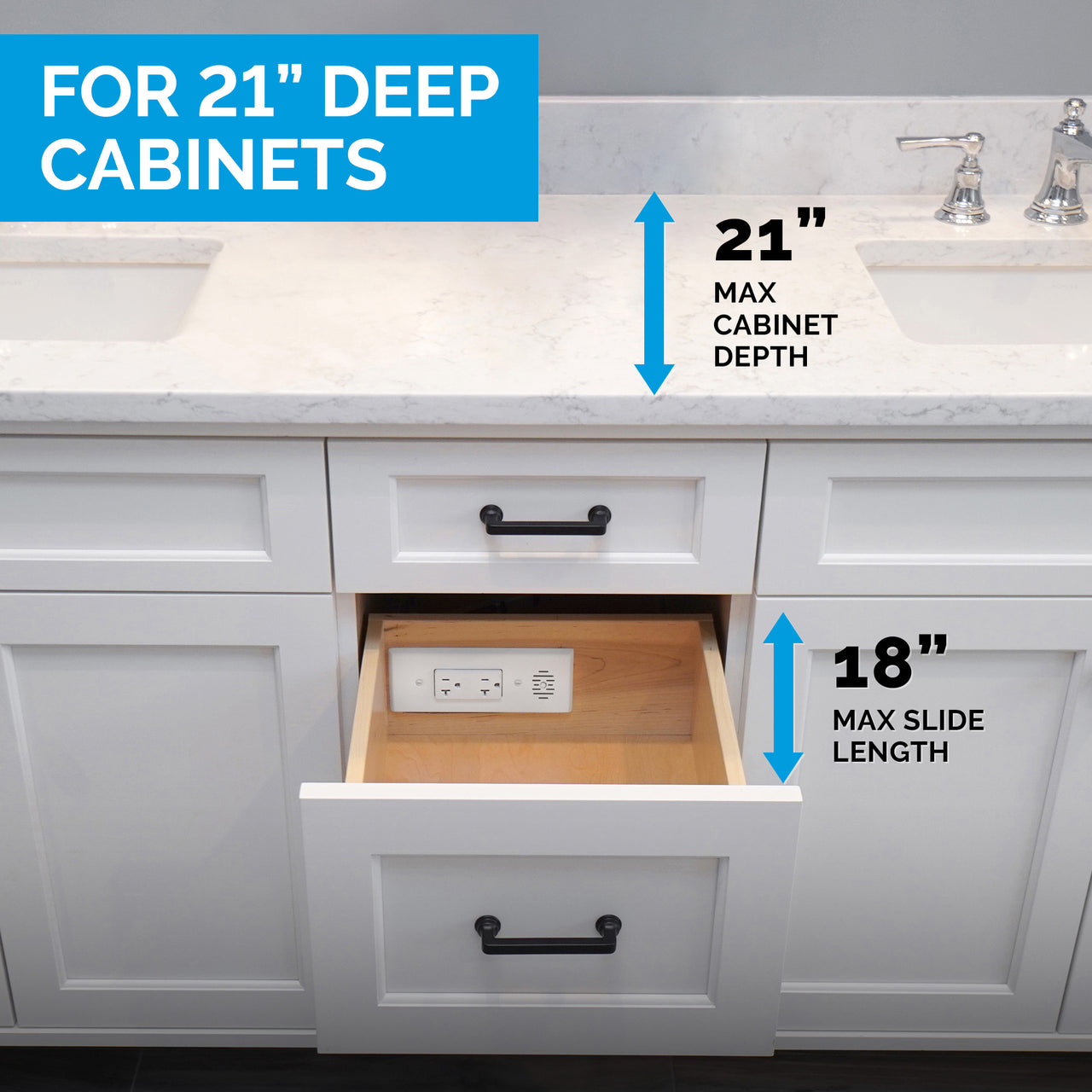 20 amp Blade Compact Vanity Outlet