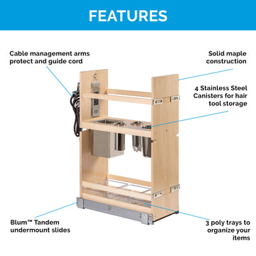 Preconfigured Bathroom Vanity Organizer Drawer Docking Drawer