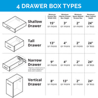 Thumbnail for 20 amp Blade In drawer Outlet 4 drawer box types chart